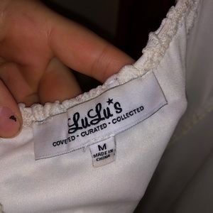 Mid thigh white lace LuLu’s medium dress